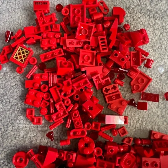 LEGO Small Red Accessories , Spare Parts And Small Brick Pieces. 12oz - Picture 12 of 12